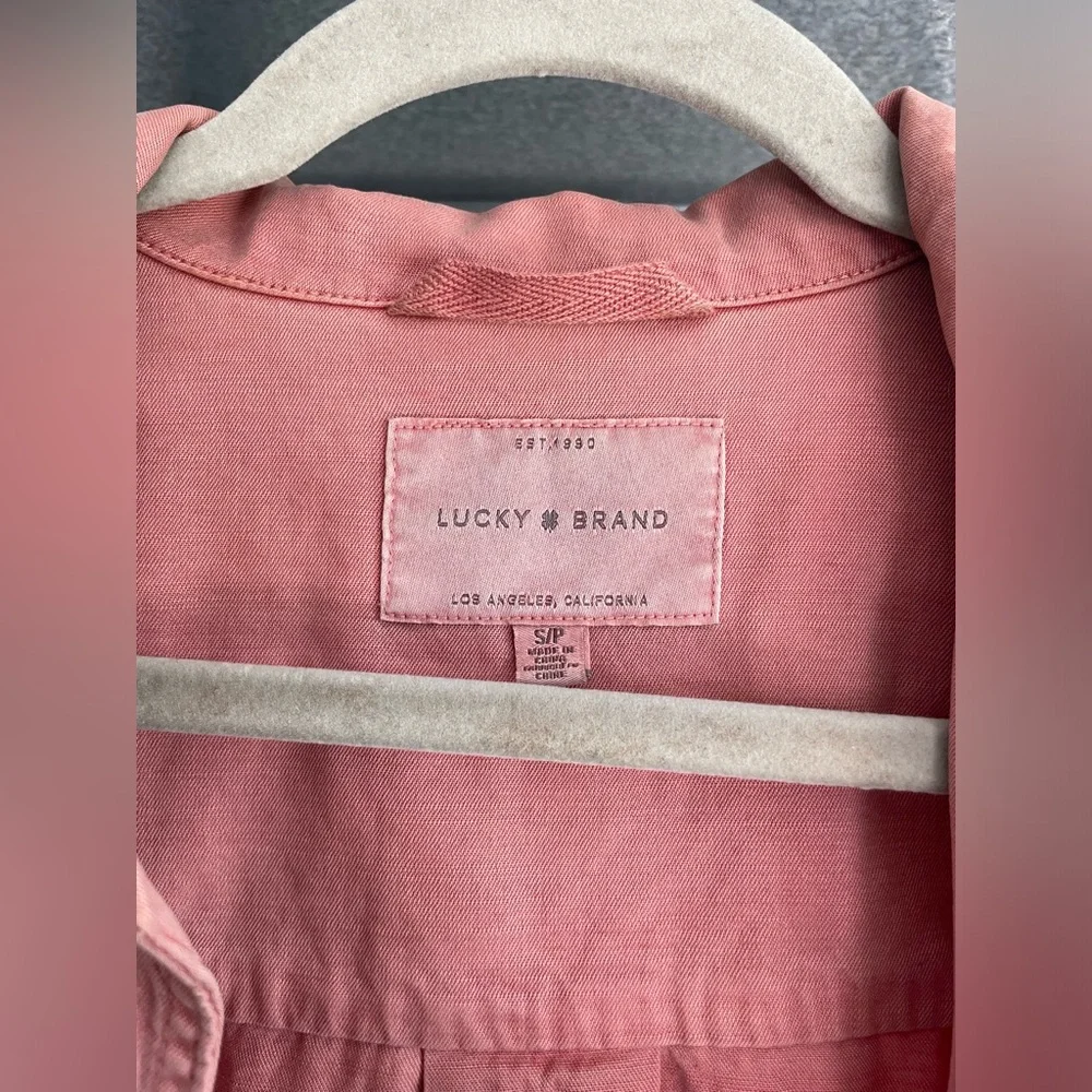 Lucky Brand button up shirt size small dusty choral - Picture 2 of 3